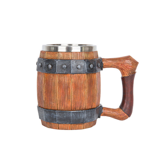 New Wooden Barrel Beer Mug Viking Wood Barrel Beer Mug